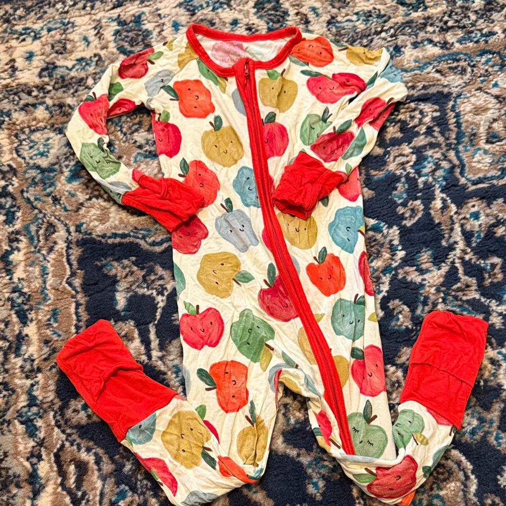 Little Sleepies Apple of My Eye Foot Pajamas